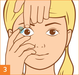 Schritt 3: Kontaktlinsen aufsetzen